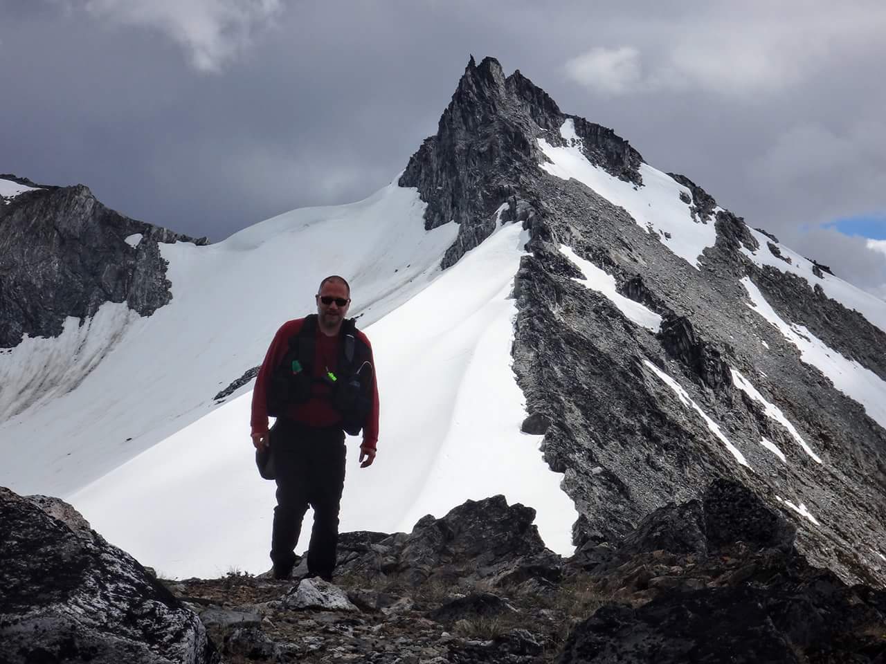 Clayton Kessler on a mountain climbing adventure in the British Columbia backcountry